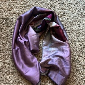Elegant Purple Silk Scarf